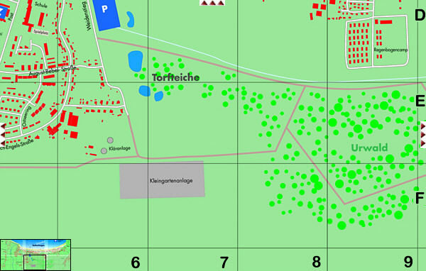 Detailkarte Ostseebad Boltenhagen mit Übersichtskarten